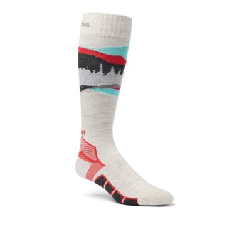 Columbia Ski Over-the-Calf NW MTN Range Medium Weight, Calcetines Blancos Para Mujer | 094157-FKI